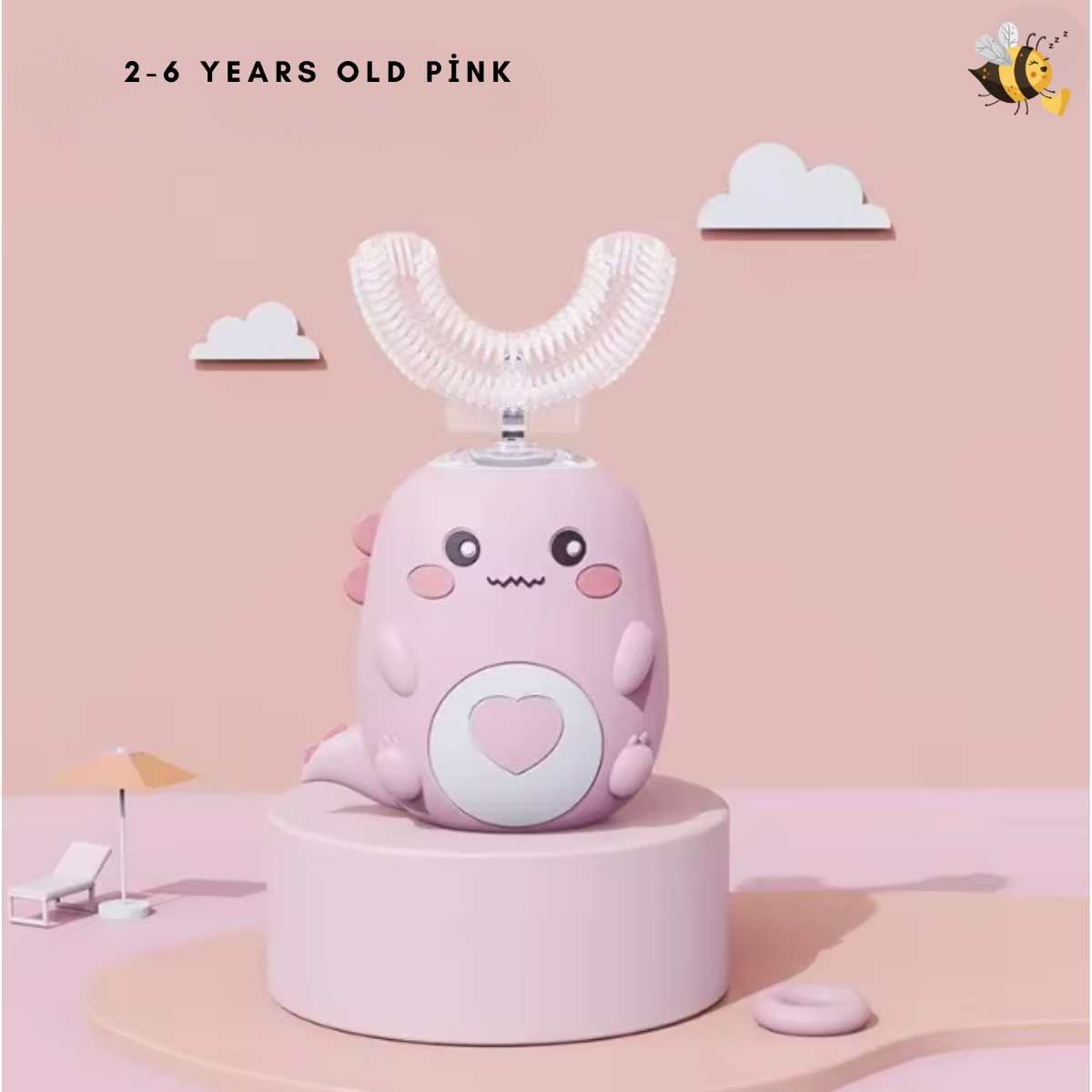 Spazzolino elettrico per bambini a forma di U – Pulizia automatica sonica a 360° per bambini