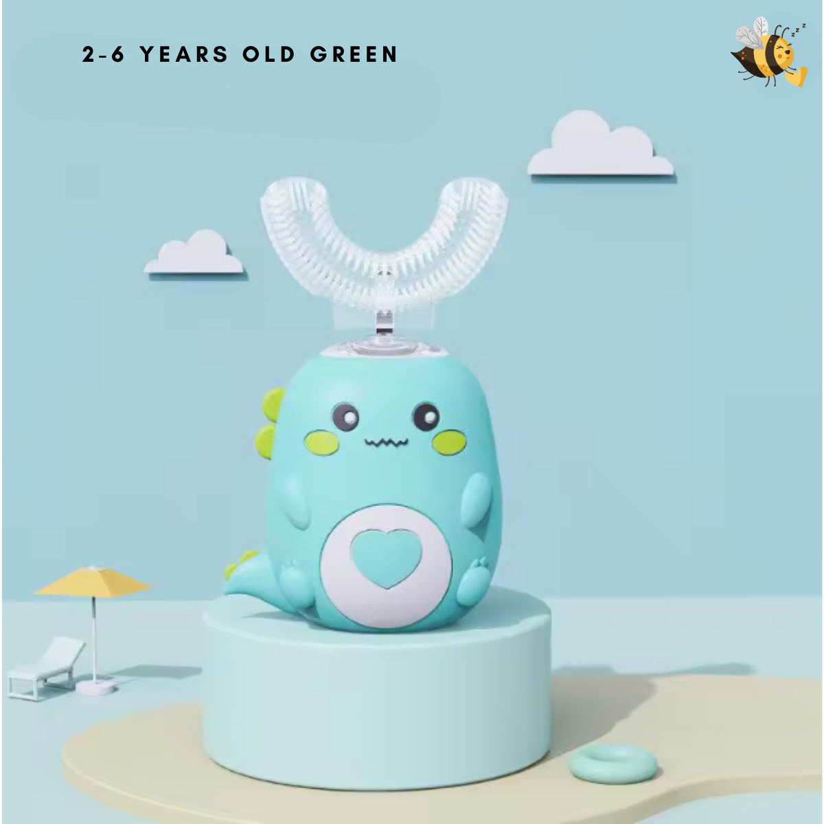 Spazzolino elettrico per bambini a forma di U – Pulizia automatica sonica a 360° per bambini